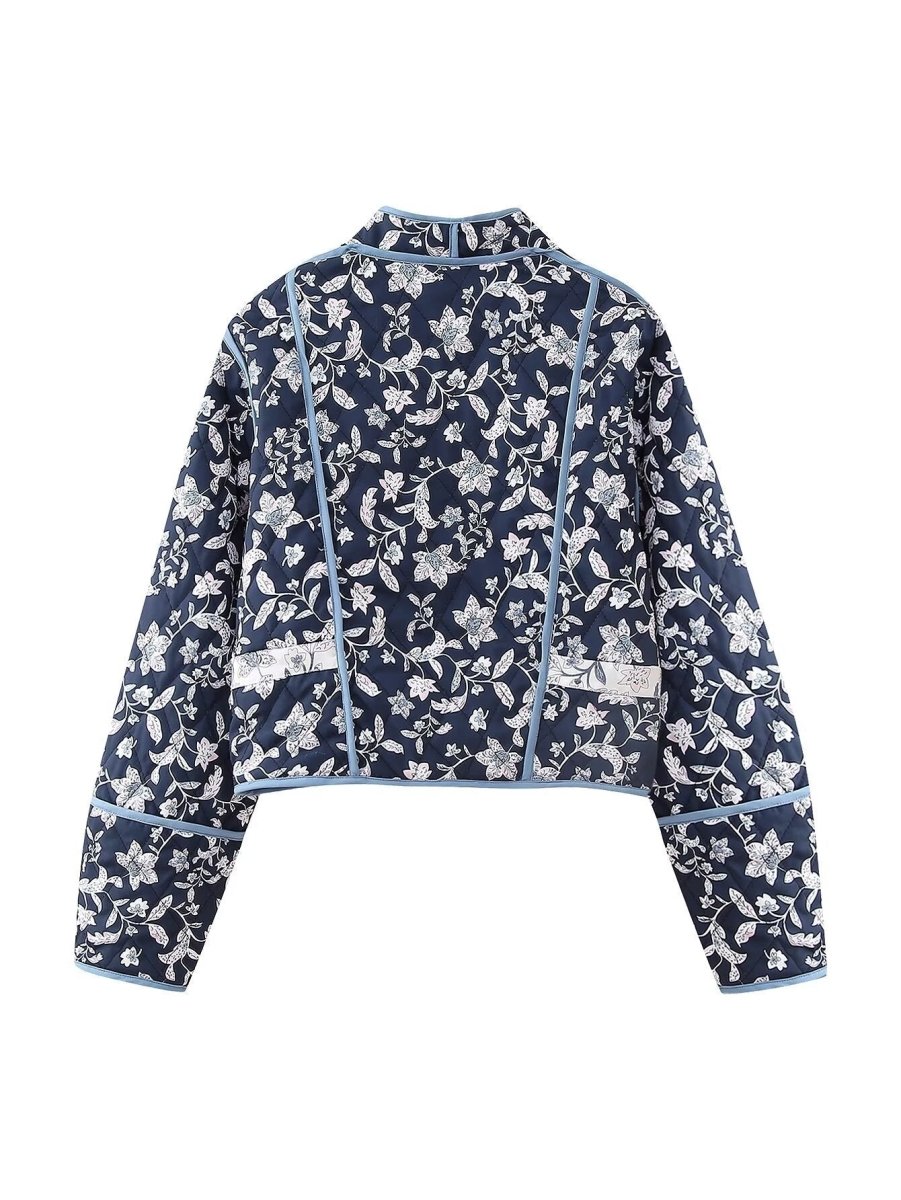 Ariane | Ethnic Flower Print Reversible Jacket - Elovana Montreal - Jackets