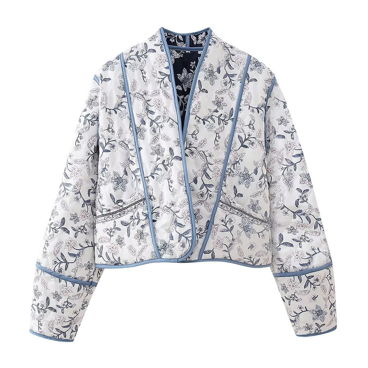 Ariane | Ethnic Flower Print Reversible Jacket - Elovana Montreal - Jackets