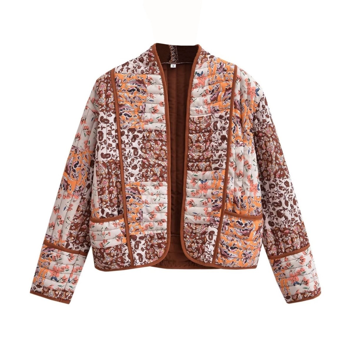 Eléonore | Floral Patchwork Print Drop Shoulder Jacket - Elovana Montreal - Jackets