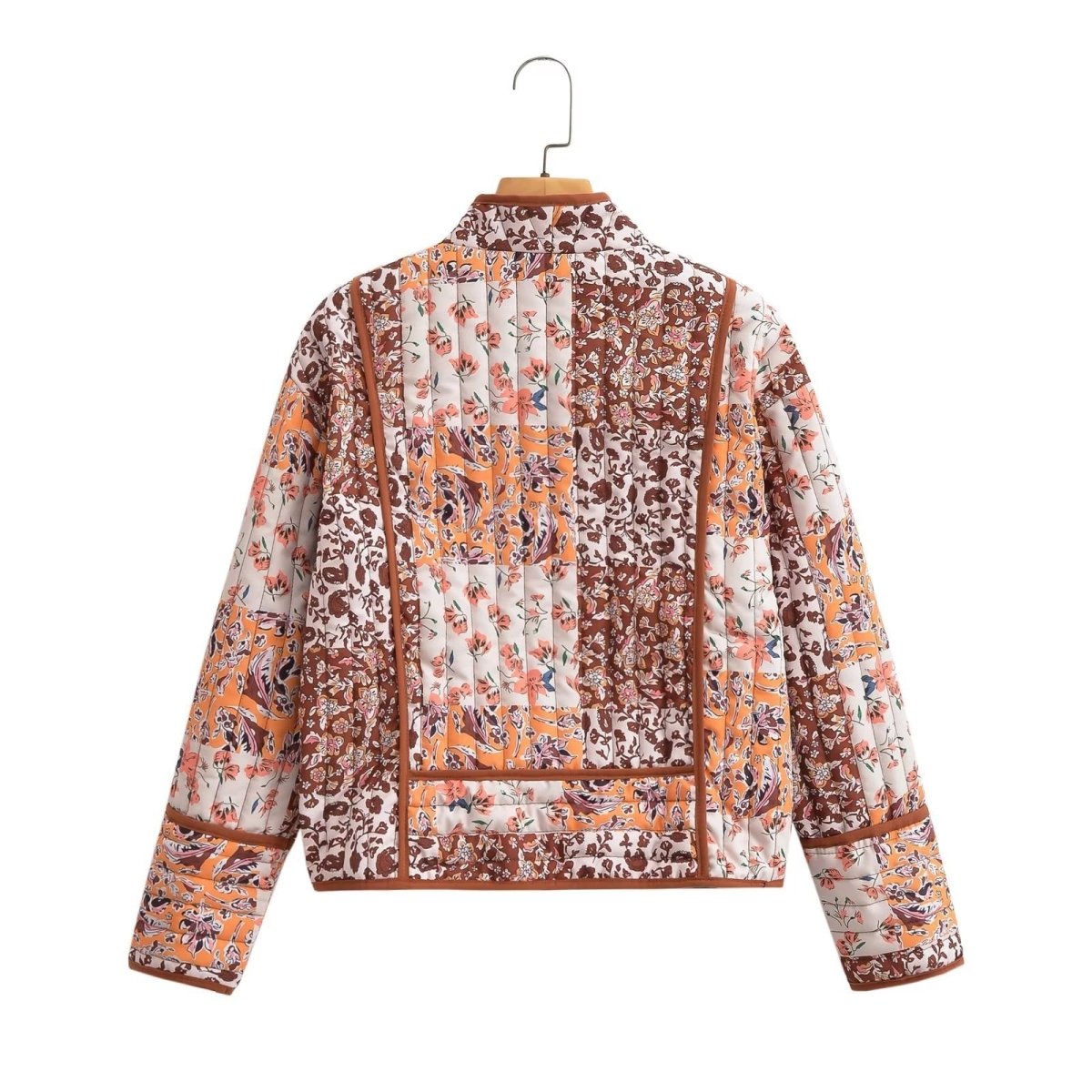 Eléonore | Floral Patchwork Print Drop Shoulder Jacket - Elovana Montreal - Jackets