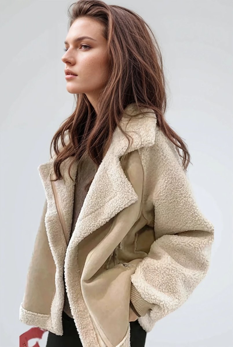 Emma™ Cozy Chic: teddy winter coat with a luxurious suede look - Elovana Montreal - 