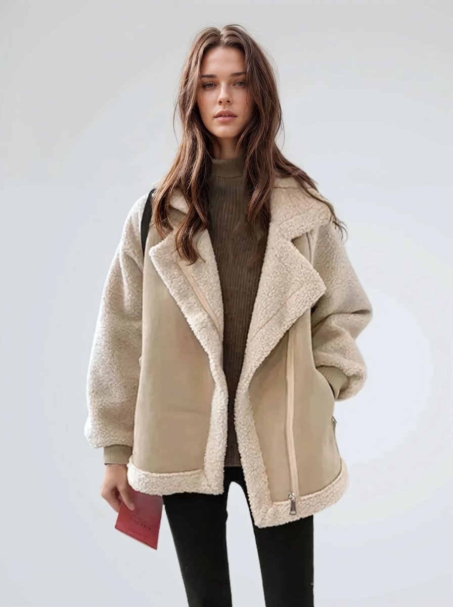 Emma™ Cozy Chic: teddy winter coat with a luxurious suede look - Elovana Montreal - 