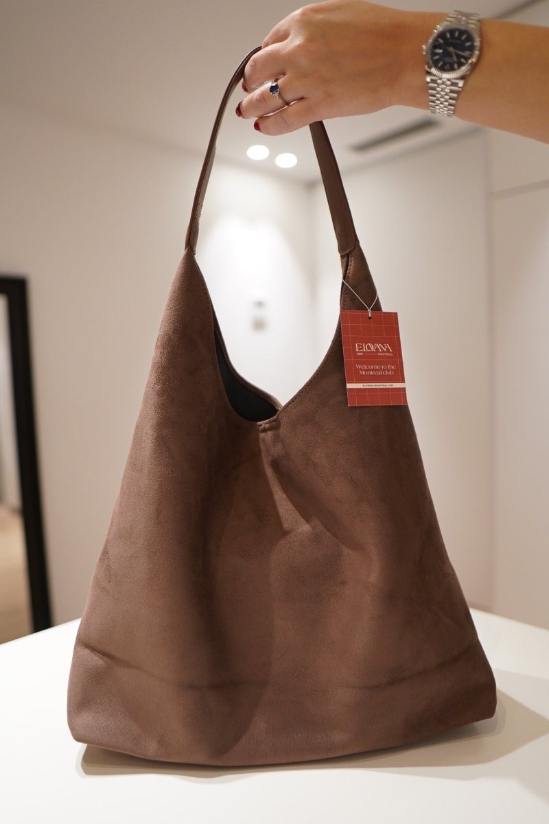 Jenna suede bag - Elovana Montreal - Handbags