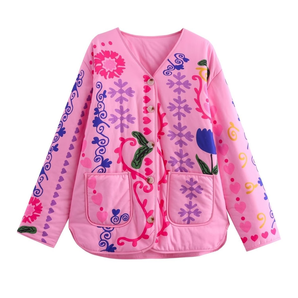 Liana | Cute Graffiti Style Print Thin Jacket - Elovana Montreal - Jackets