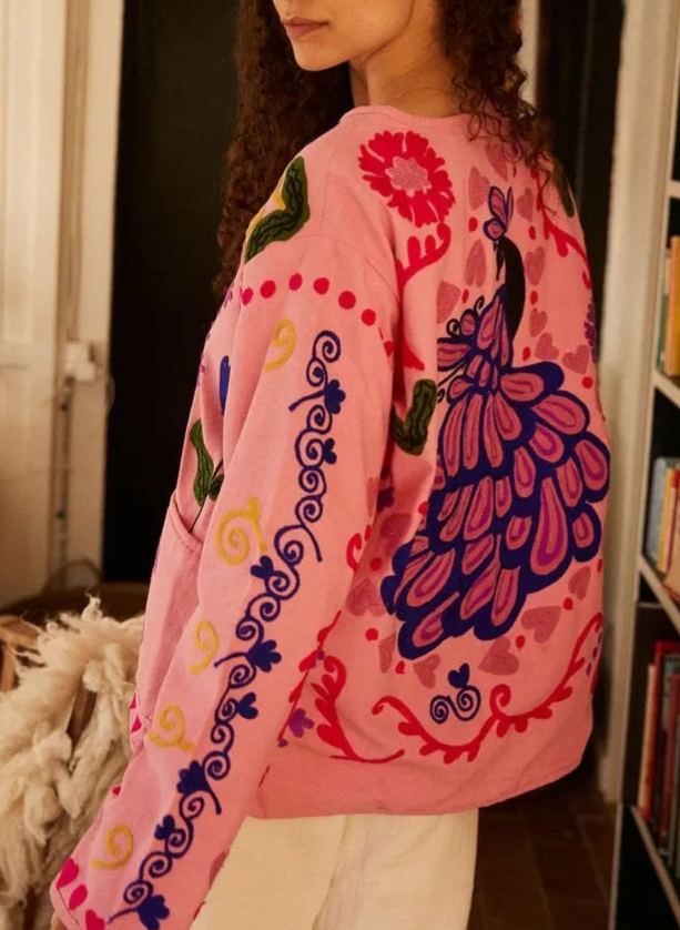 Liana | Cute Graffiti Style Print Thin Jacket - Elovana Montreal - Jackets