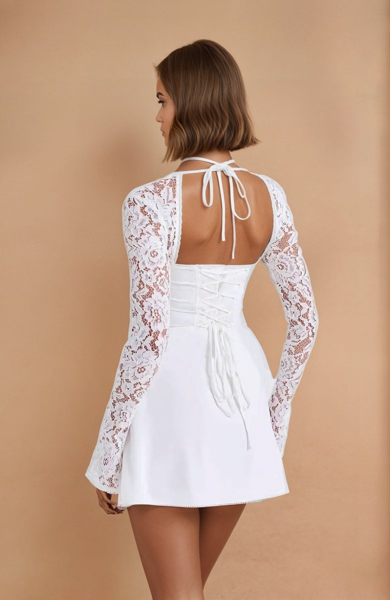 Louise mini dress with lace details - Elovana Montreal - Dresses