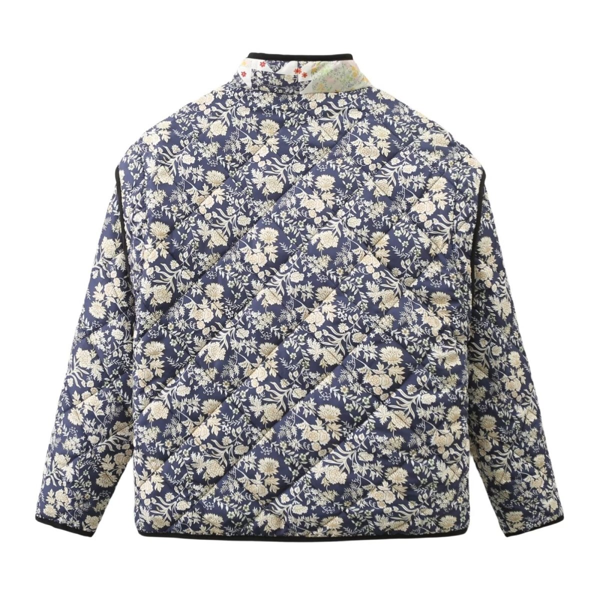 Manon | Printed Loose Quilted Jacket - Elovana Montreal - Jackets