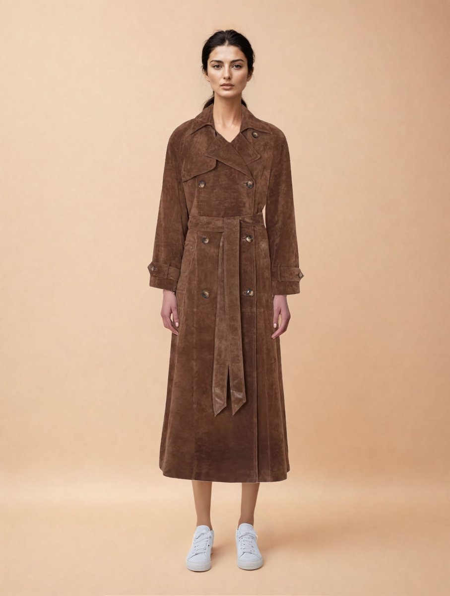 Molly suede Trenchcoat - Elovana Montreal - jackets