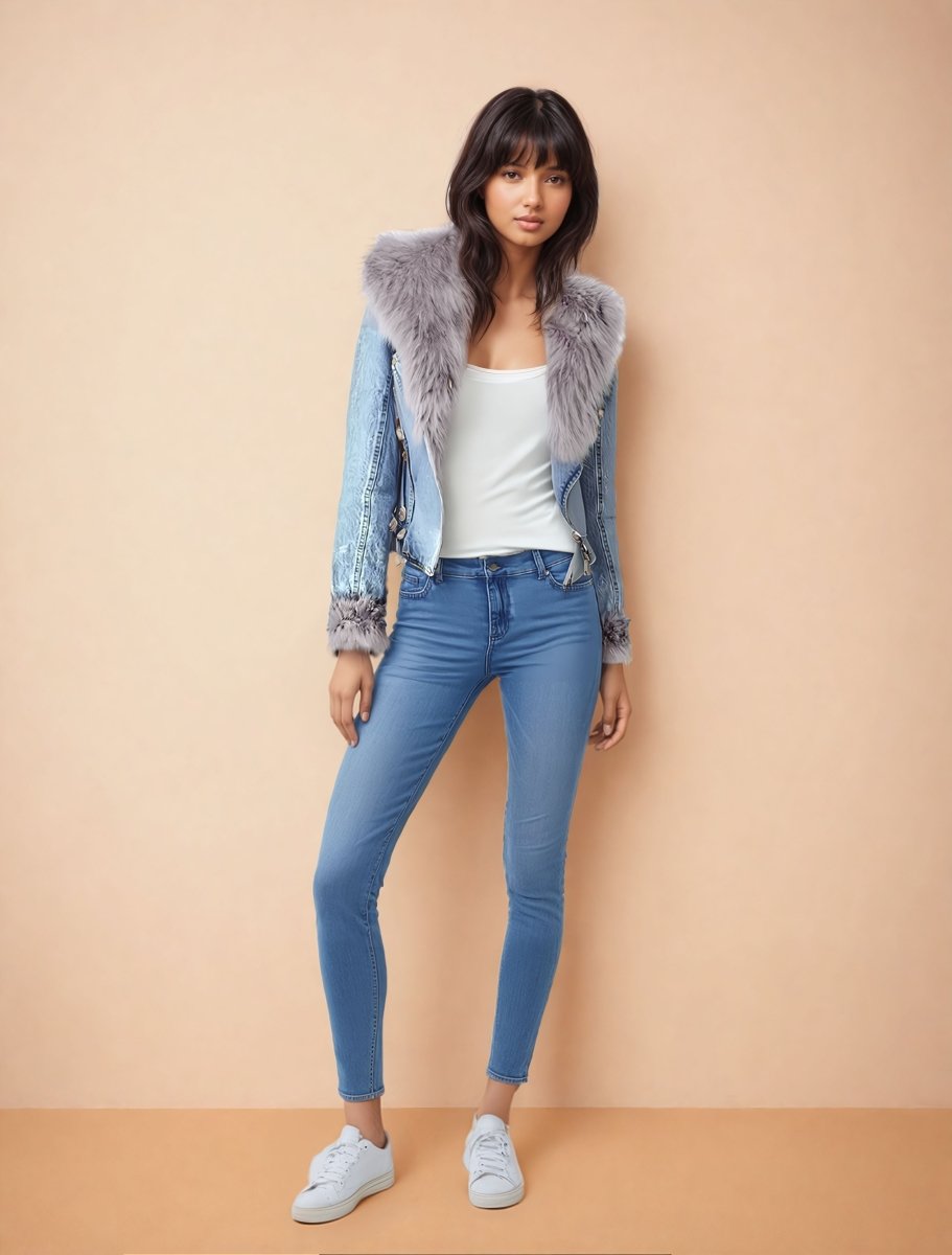 Ornela - Fur Zipper Jacket - Elovana Montreal - 