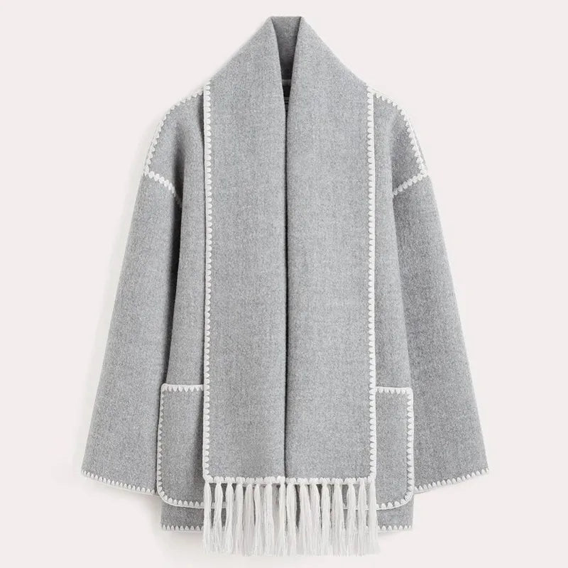 Seline - Fringe Scarf Jacket - Elovana Montreal - 