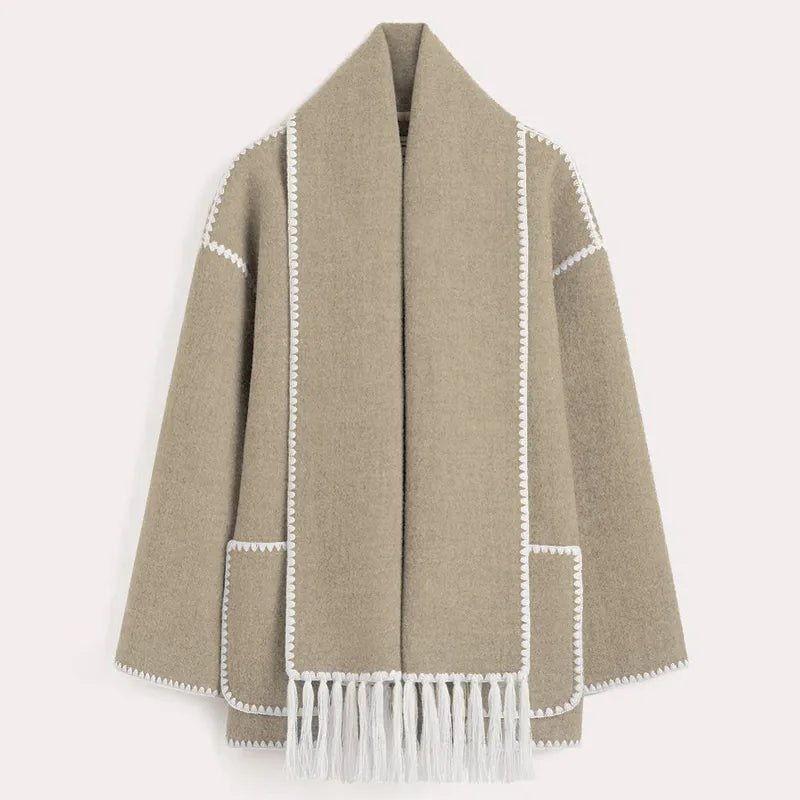 Seline - Fringe Scarf Jacket - Elovana Montreal - 