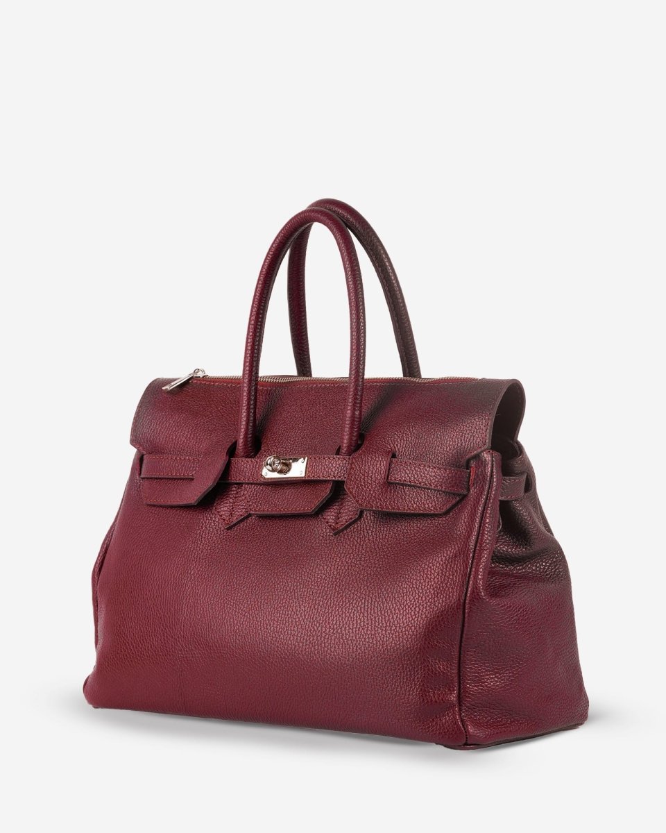 SOFT FIRKIN 40 in Burgundy Leather - Elovana Montreal - BAG