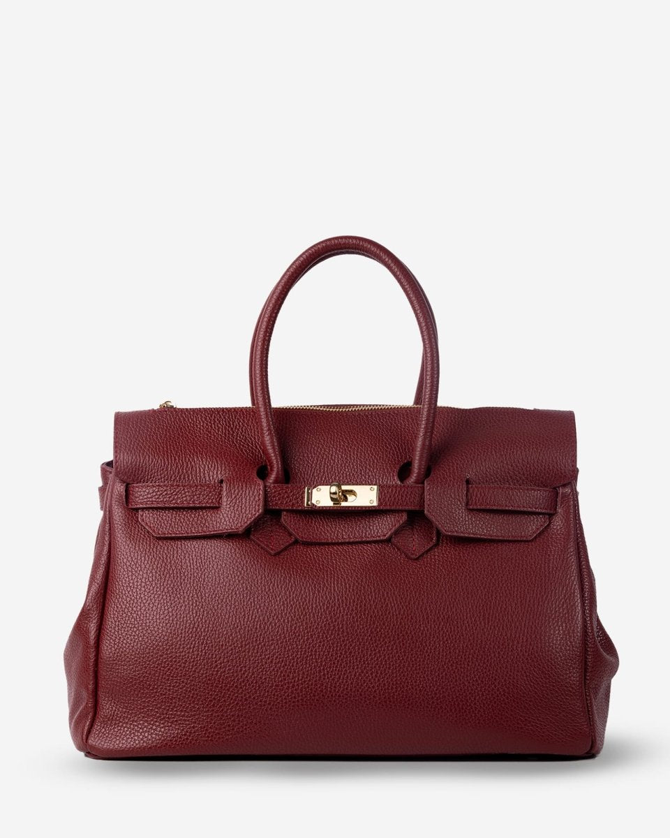 SOFT FIRKIN 40 in Burgundy Leather - Elovana Montreal - BAG