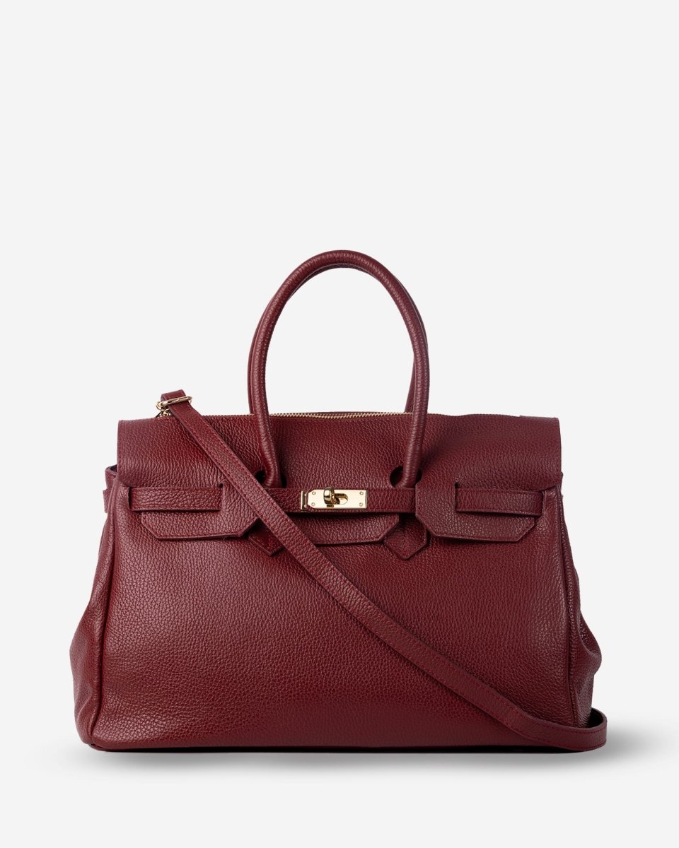 SOFT FIRKIN 40 in Burgundy Leather - Elovana Montreal - BAG