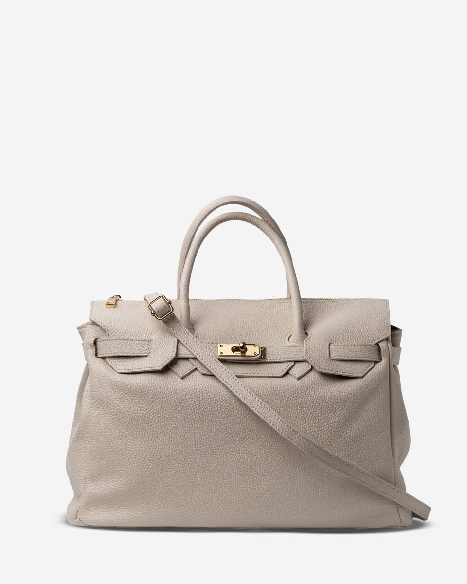 SOFT FIRKIN 40 in Cream Leather - Elovana Montreal - BAG