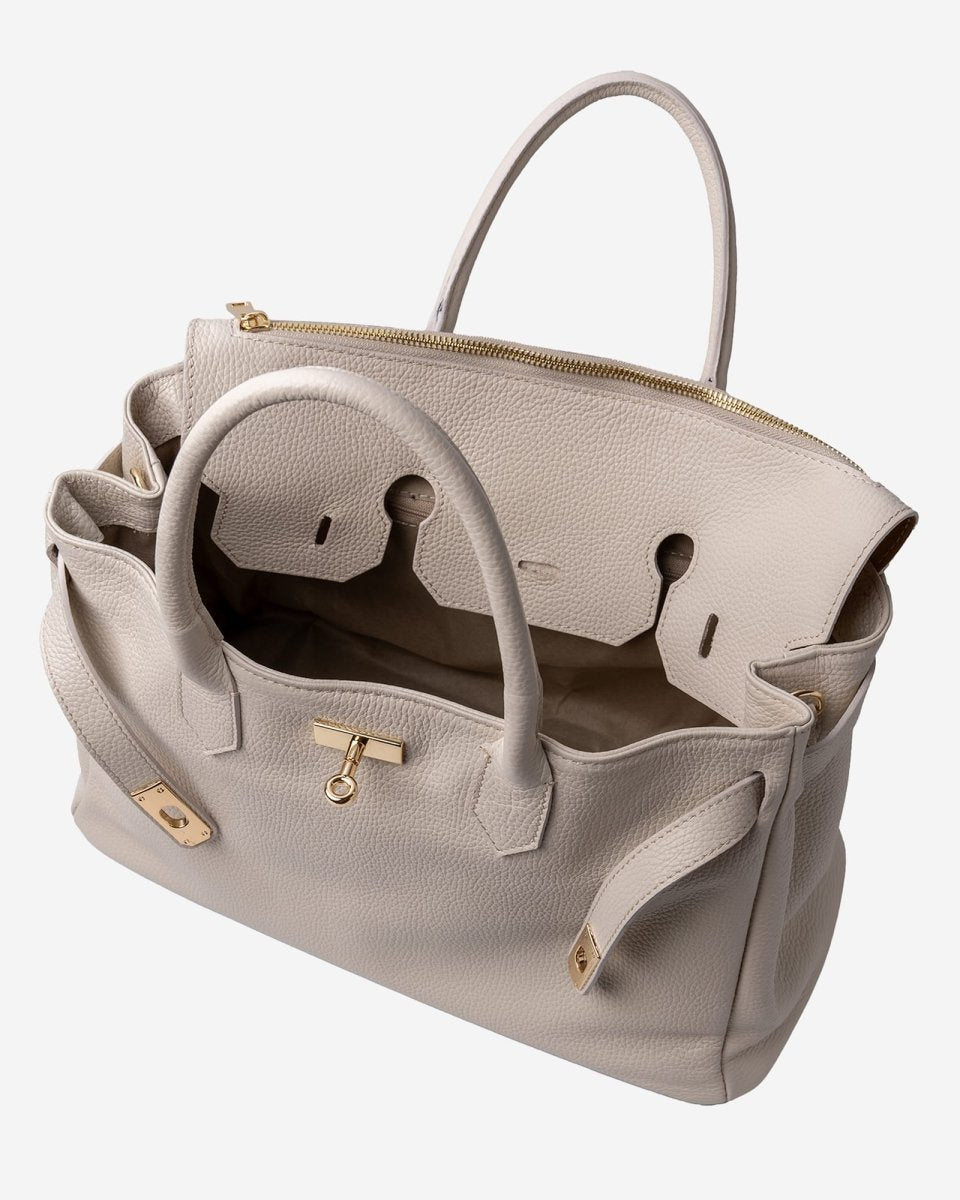 SOFT FIRKIN 40 in Cream Leather - Elovana Montreal - BAG