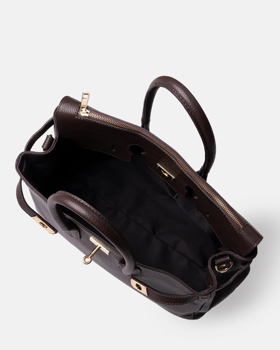 SOFT FIRKIN 40 in Moka Leather - Elovana Montreal - BAG