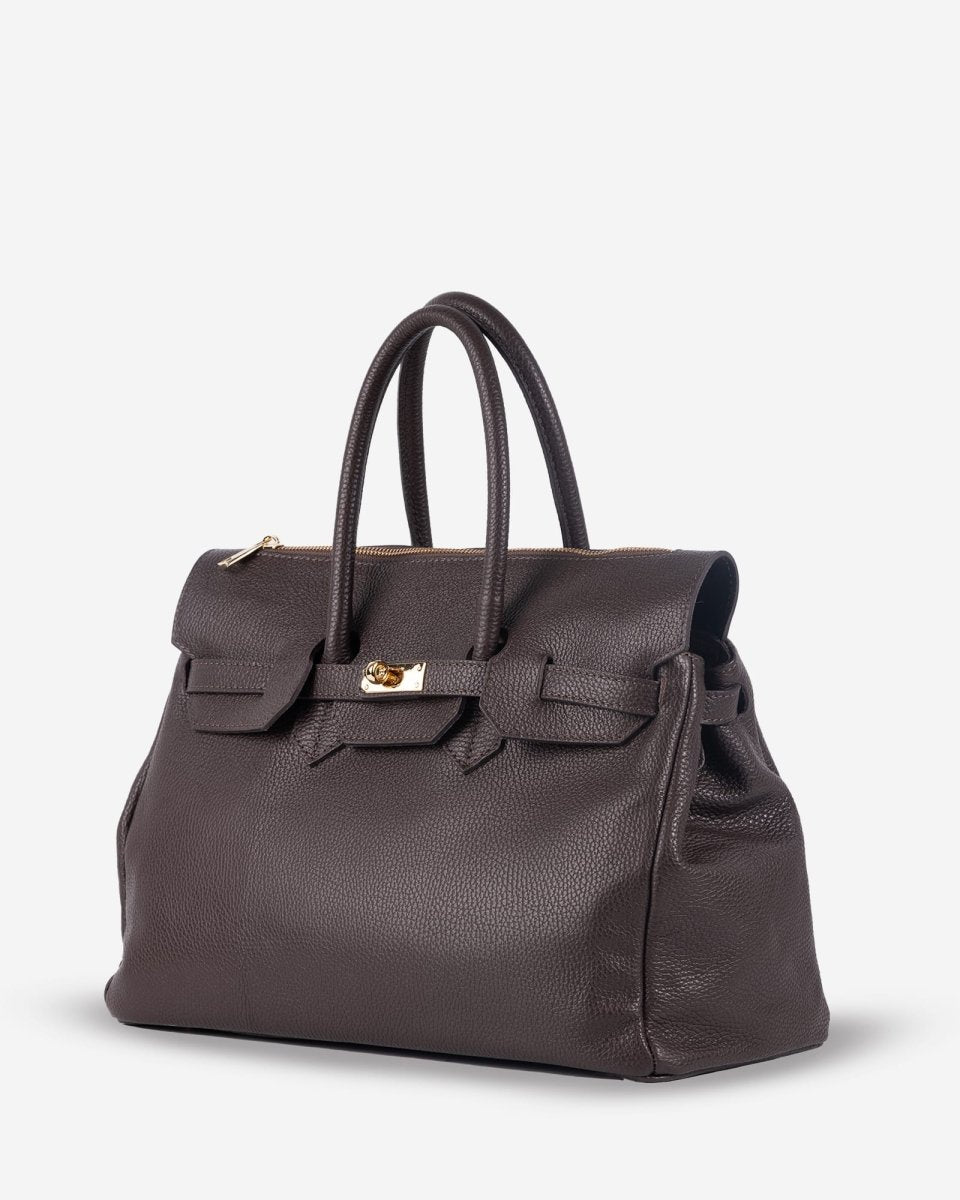 SOFT FIRKIN 40 in Moka Leather - Elovana Montreal - BAG