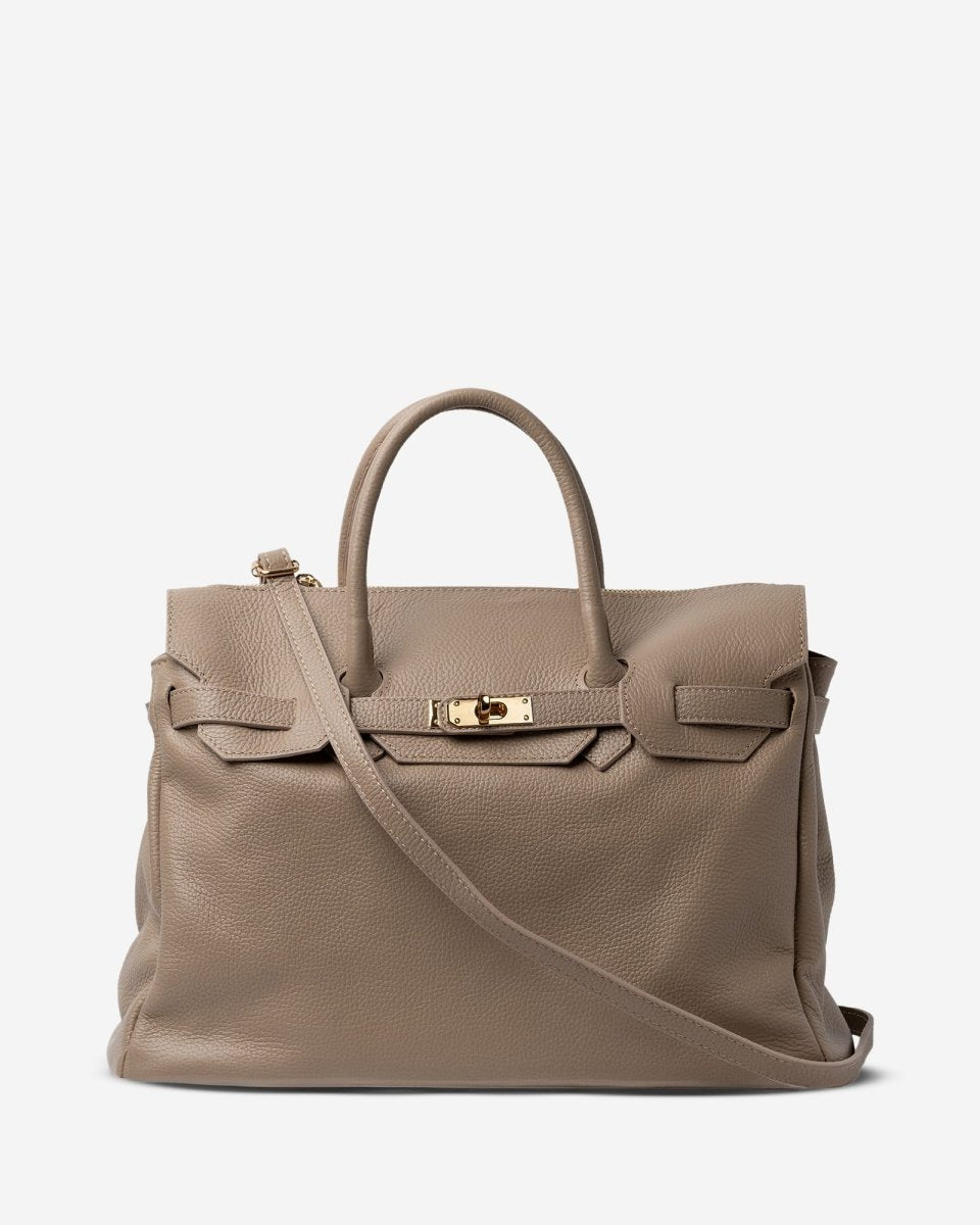 SOFT FIRKIN 40 in Taupe Leather - Elovana Montreal - BAG