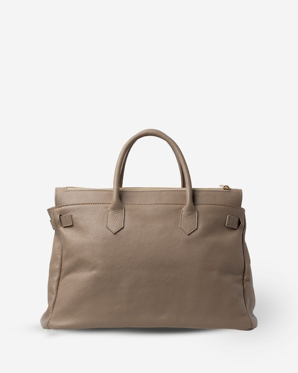 SOFT FIRKIN 40 in Taupe Leather - Elovana Montreal - BAG