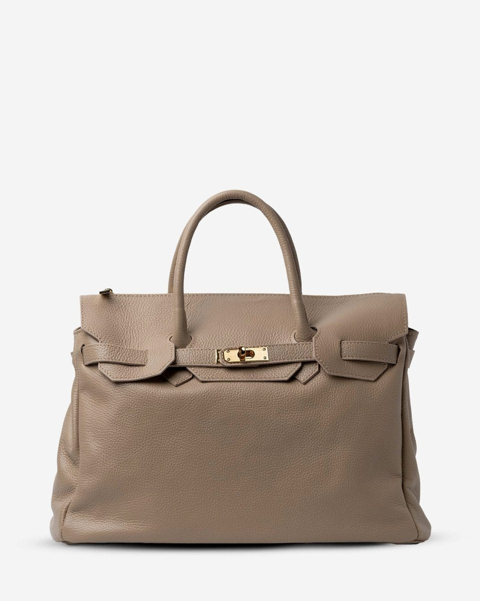 SOFT FIRKIN 40 in Taupe Leather - Elovana Montreal - BAG