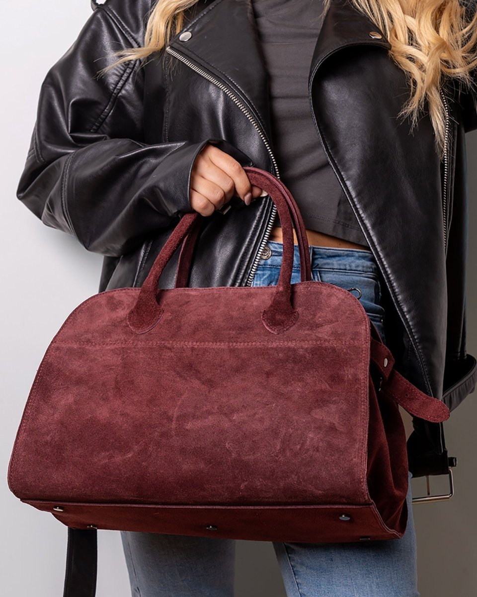 SOFT FREYA 37 MAXI in Burgundy Suede - Elovana Montreal - BAG