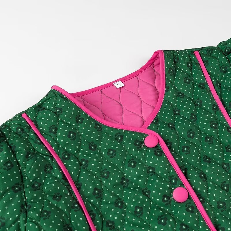 Sonia | Green Life Pink Bow Jacket - Elovana Montreal - Jackets