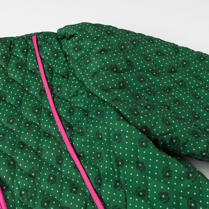 Sonia | Green Life Pink Bow Jacket - Elovana Montreal - Jackets