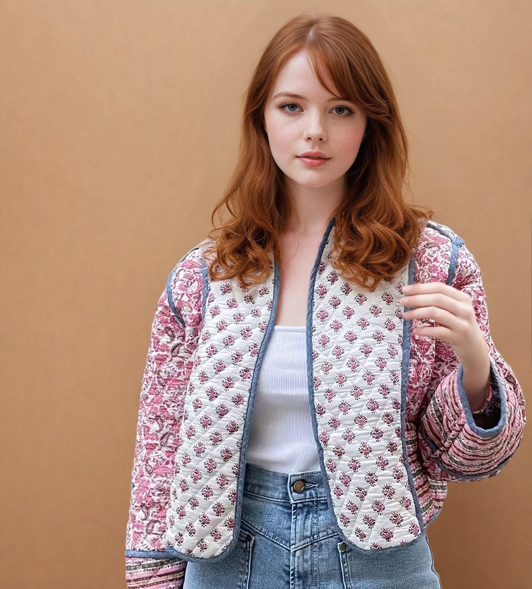 Stéphanie | Reversible Printed Jacket - Elovana Montreal - Jackets