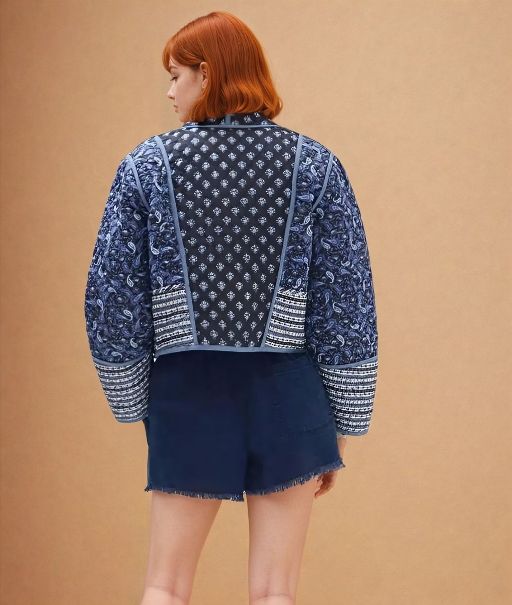 Stéphanie | Reversible Printed Jacket - Elovana Montreal - Jackets