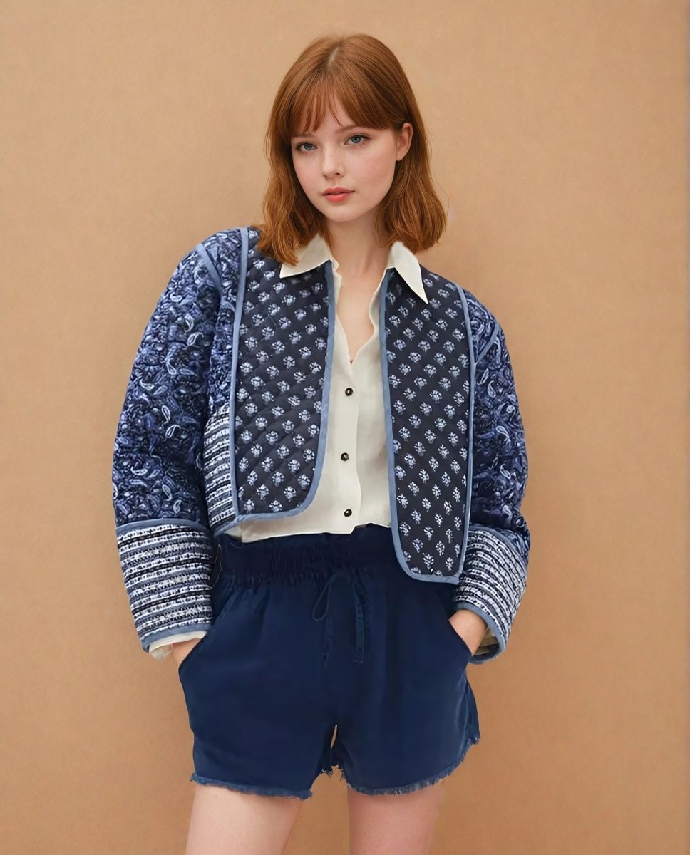 Stéphanie | Reversible Printed Jacket - Elovana Montreal - Jackets