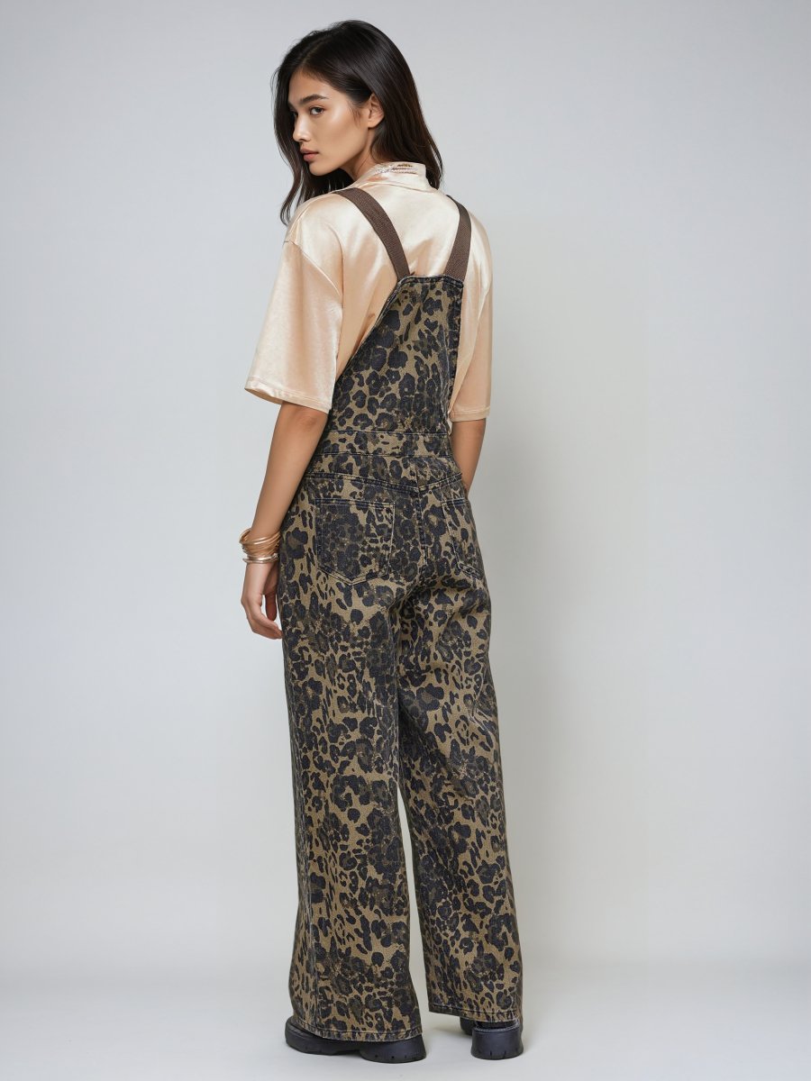 The Marina - Denim Leopard Jumpsuit - Elovana Montreal - Jackets