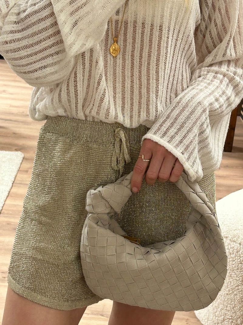 Woven Bag mini suede - Elovana Montreal - Handbags